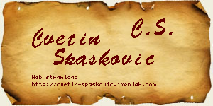 Cvetin Spasković vizit kartica
